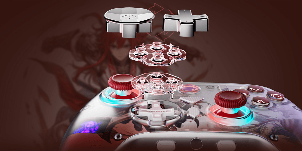 GamePower Asura Kablosuz Beyaz RGB TMR Gamepad (2.4G, Bluetooth, Kablolu) (PC Uyumlu & Taşıma Çantası Hediyeli) 